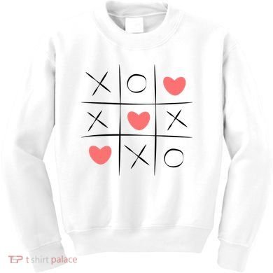 Tic Tac Toe Xoxo Valentines Day Cute Kids Sweatshirt