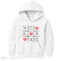 Tic Tac Toe Xoxo Valentines Day Cute Kids Hoodie thumb 0