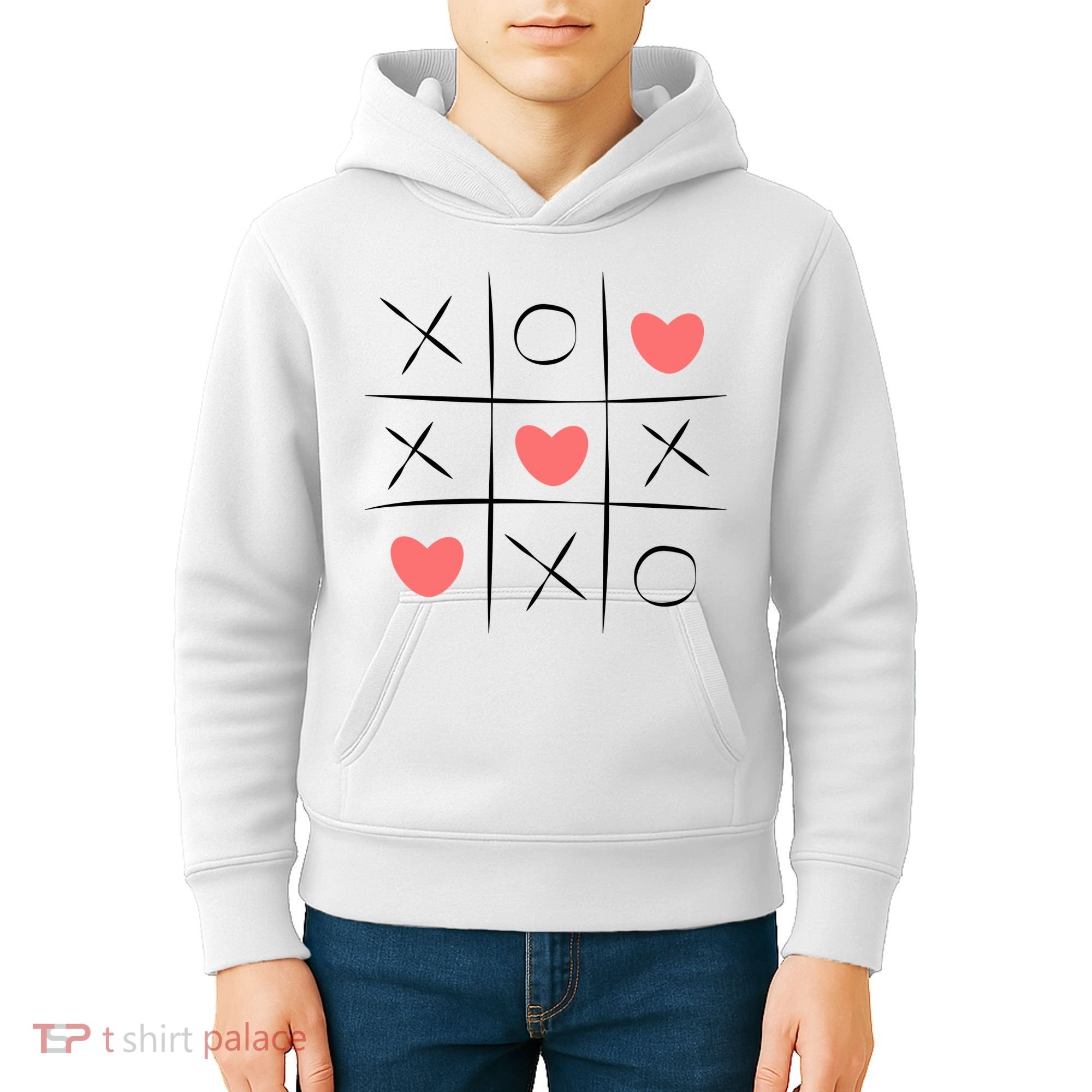 Tic Tac Toe Xoxo Valentines Day Cute Kids Hoodie