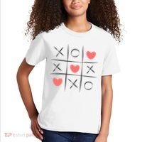 Tic Tac Toe Xoxo Valentines Day Cute Kids T-Shirt thumb 2