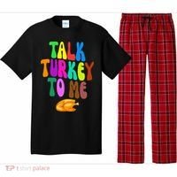 Talk Turkey To Me Funny Thanksgiving Pajama Set thumb 0