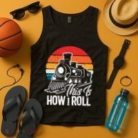 train t this is how i roll train lover Tank Top thumb 4