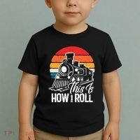 train t this is how i roll train lover Toddler T-Shirt thumb 2