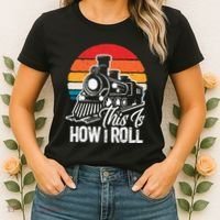 train t this is how i roll train lover Women's T-Shirt thumb 2