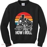 train t this is how i roll train lover Kids Sweatshirt thumb 0
