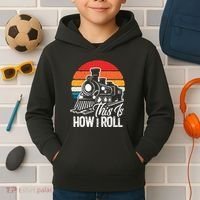 train t this is how i roll train lover Kids Hoodie thumb 2