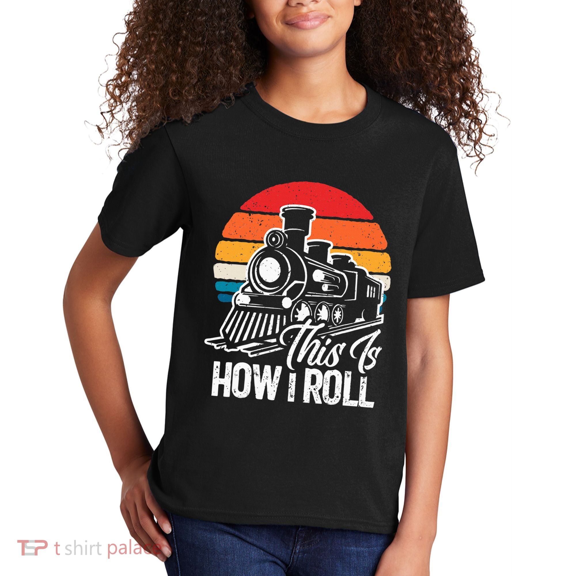 train t this is how i roll train lover Kids T-Shirt