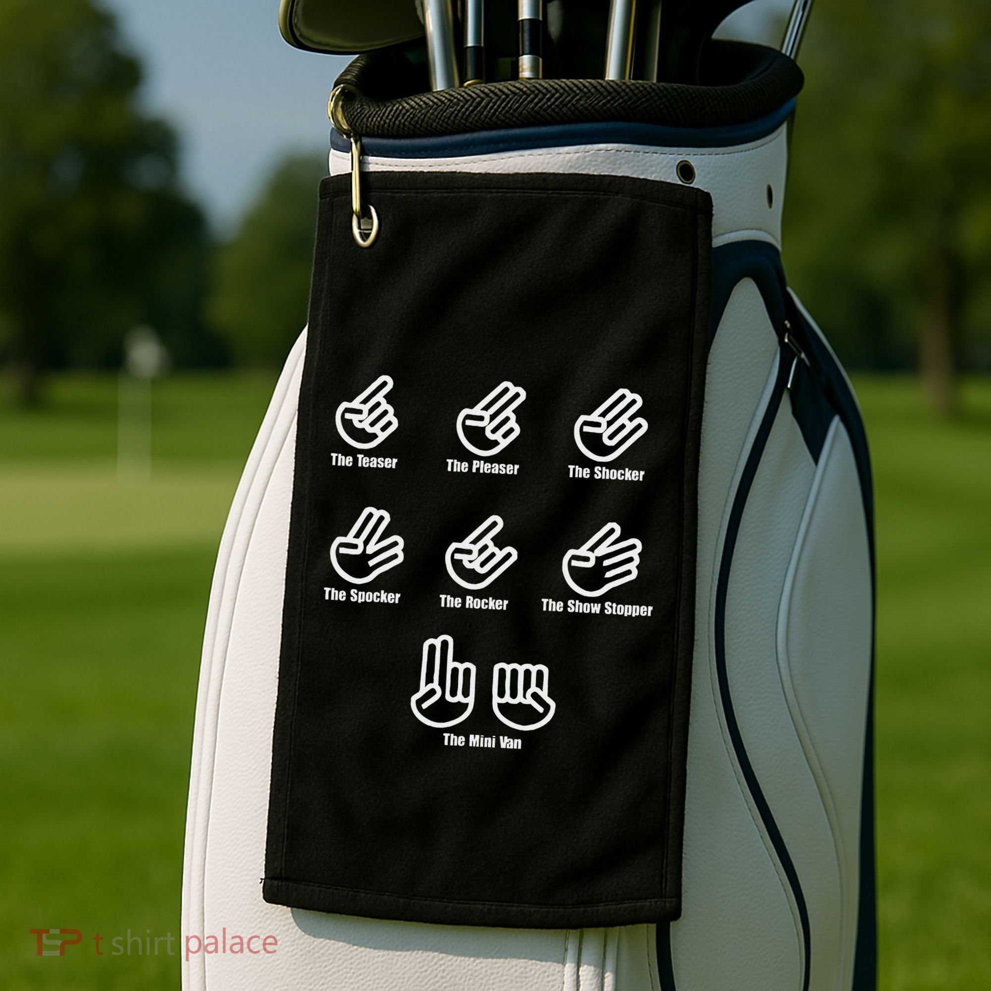 The Teaser The Pleaser The Shocker The Spocker The Rocker Golf Towel