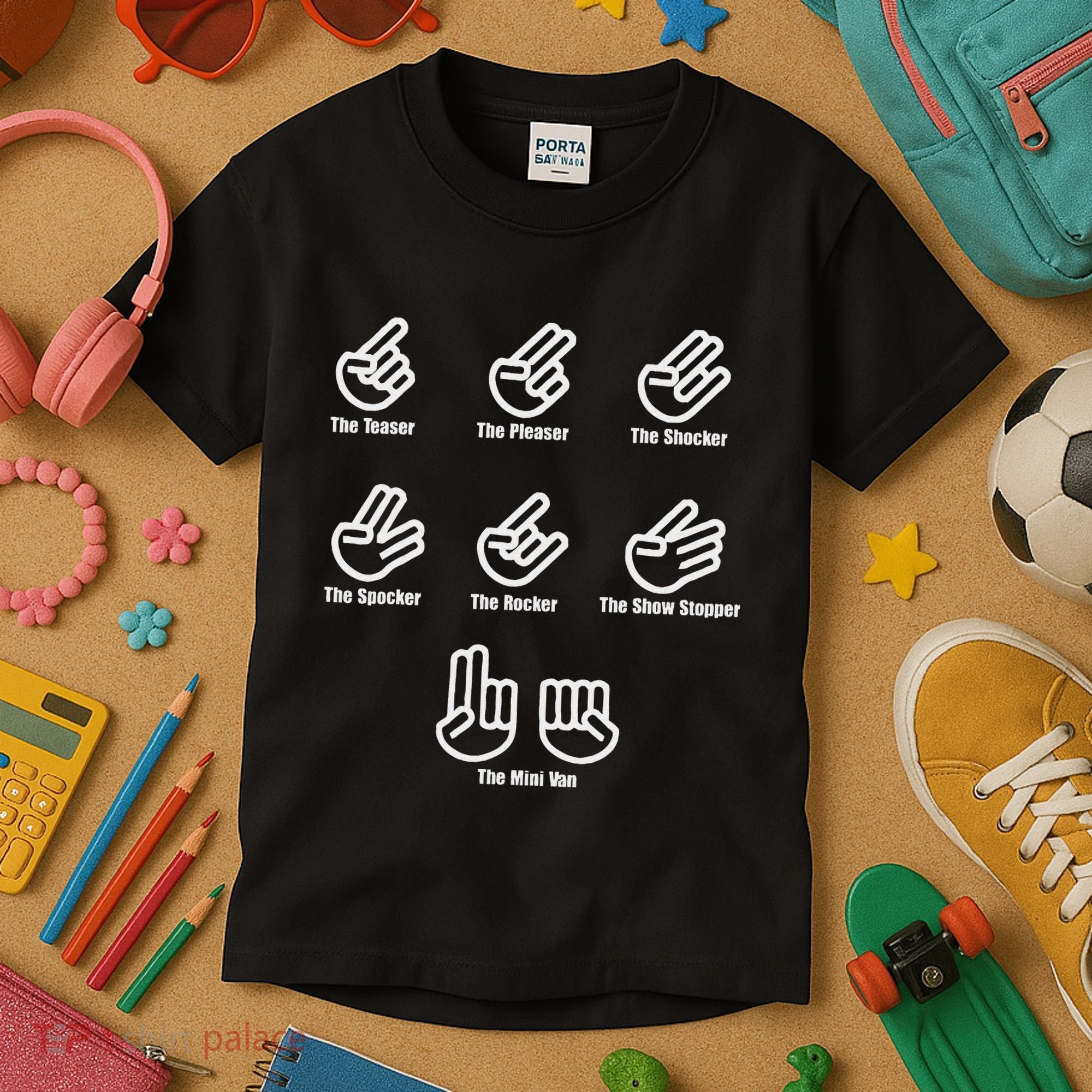 The Teaser The Pleaser The Shocker The Spocker The Rocker Kids T-Shirt