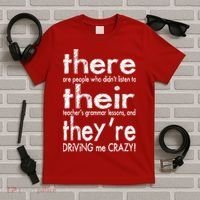 There Their They're Driving Me Crazy English Teacher T-Shirt thumb 5