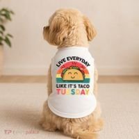 Taco Taco Tuesday Mexican Fiesta Women Boy Funny Doggie Tank thumb 2