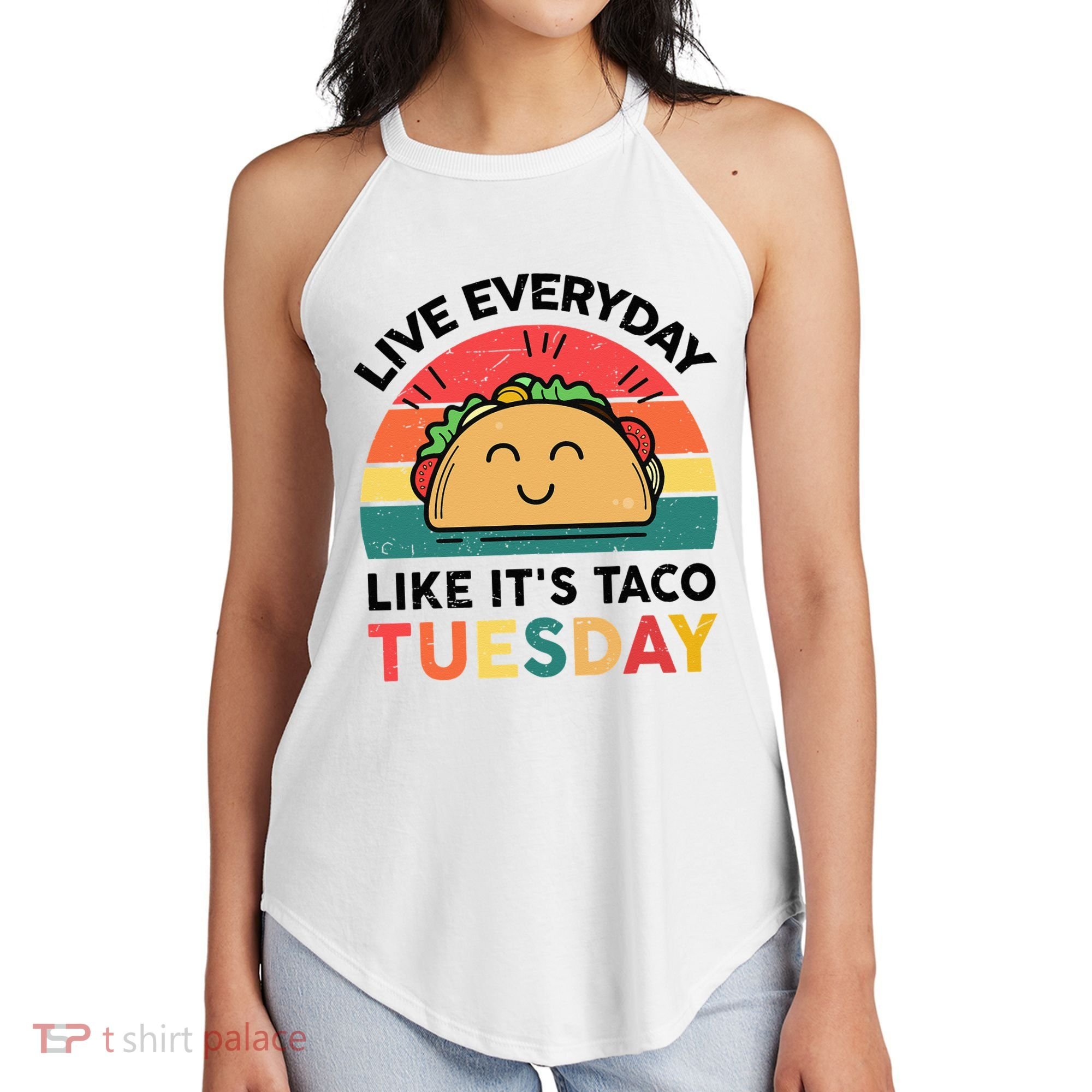 Taco Taco Tuesday Mexican Fiesta Women Boy Funny Women's Perfect Tri Rocker Tank