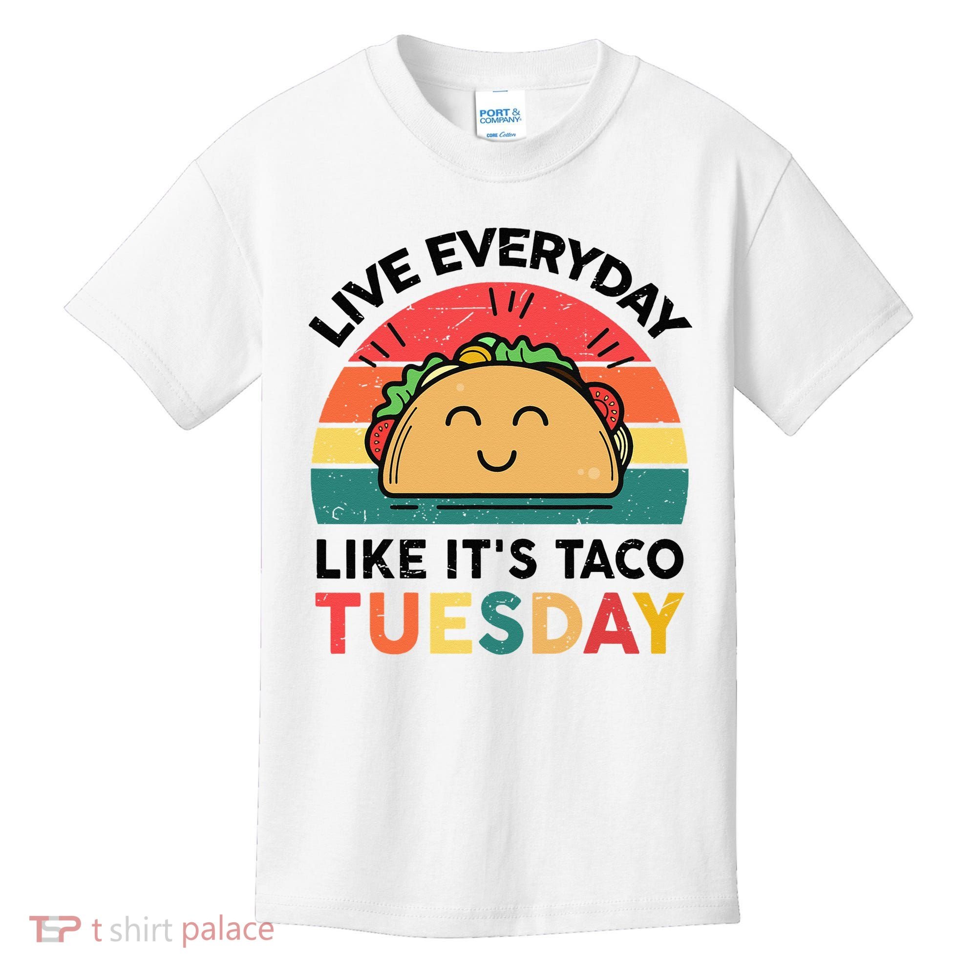 Taco Taco Tuesday Mexican Fiesta Women Boy Funny Kids T-Shirt