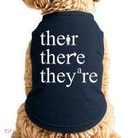 There Their They're Funny Grammar Doggie Tank thumb 0