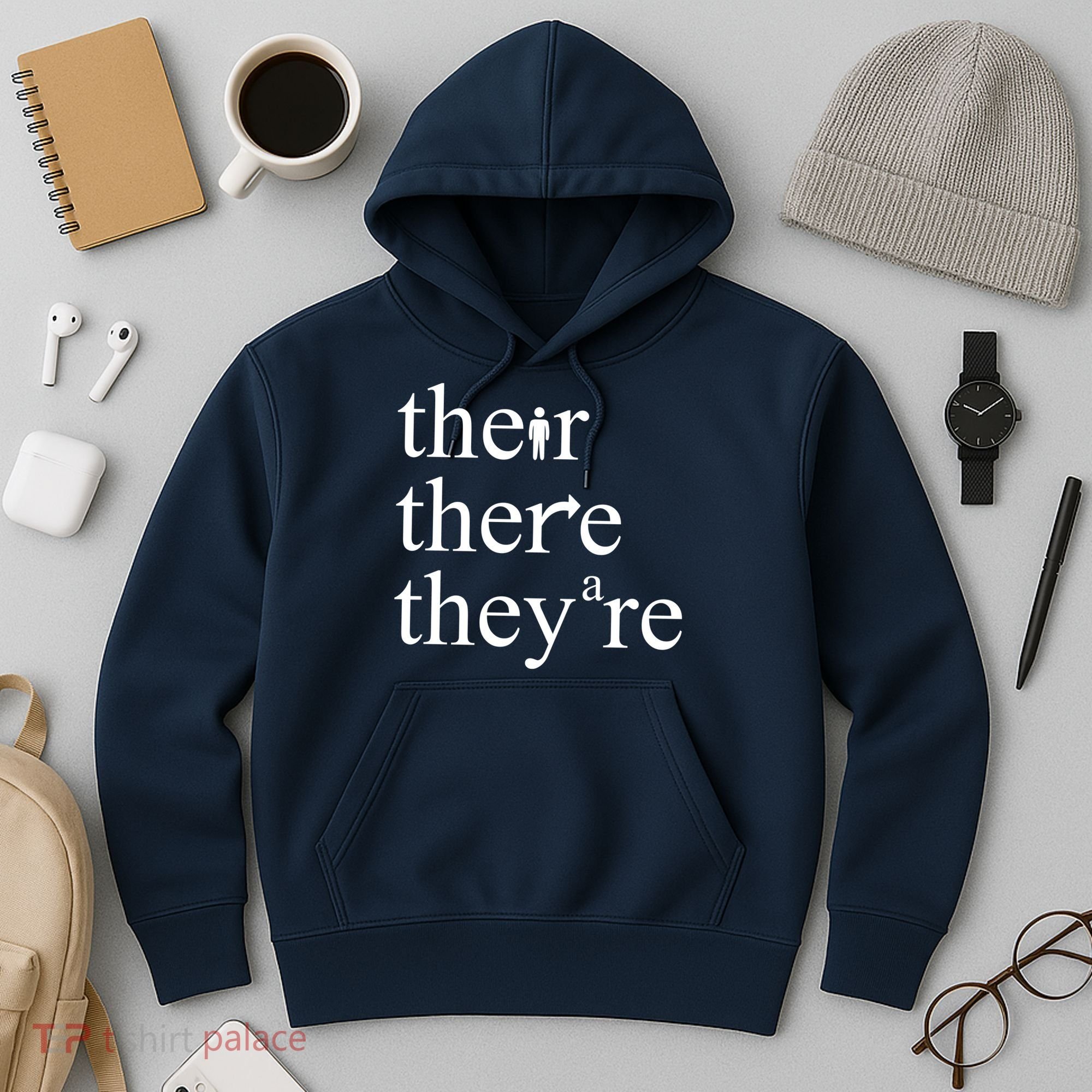 There Their They're Funny Grammar Hoodie