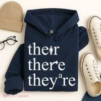 There Their They're Funny Grammar Hoodie thumb 4