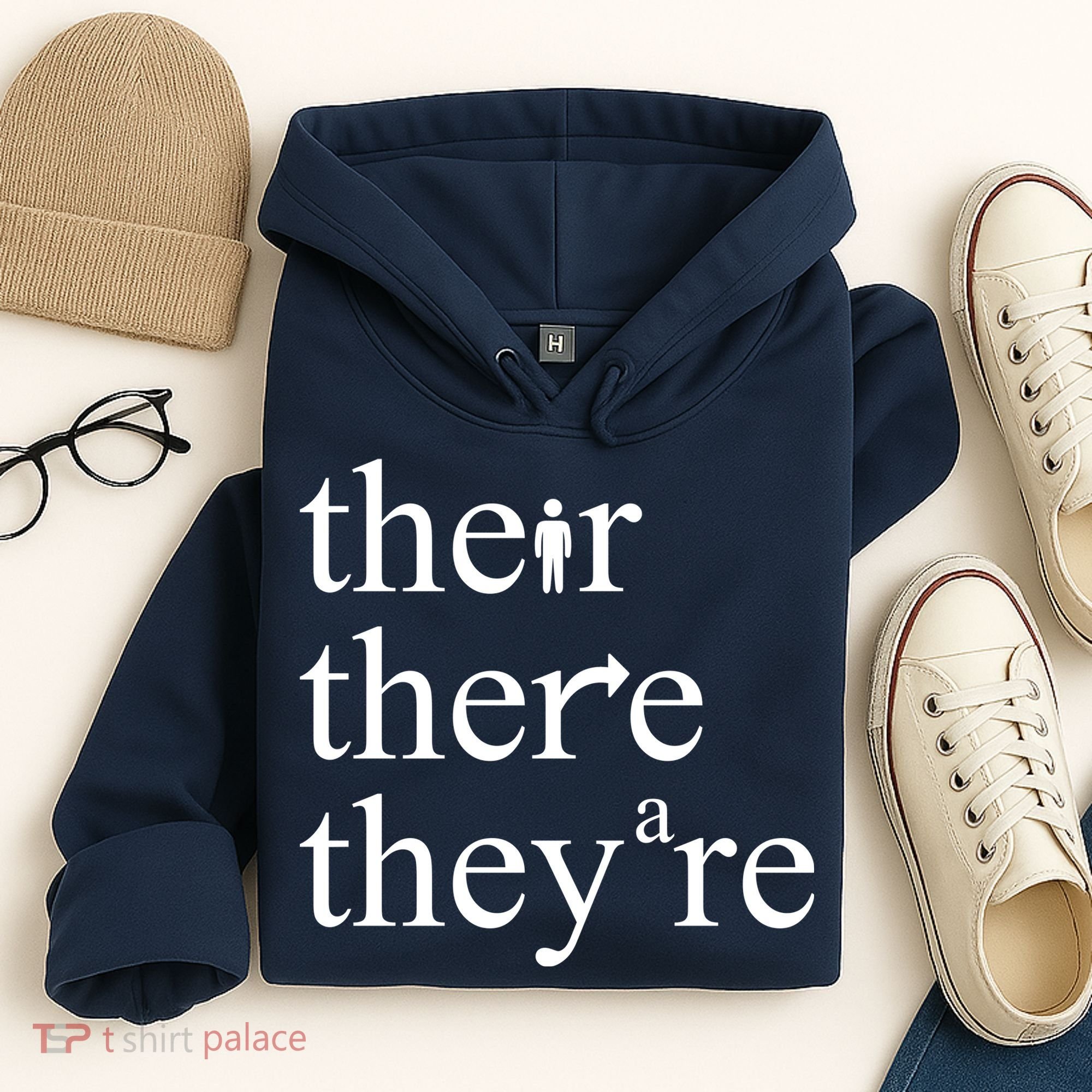 There Their They're Funny Grammar Hoodie
