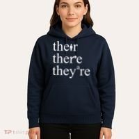 There Their They're Funny Grammar Hoodie thumb 5