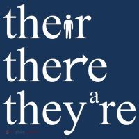 There Their They're Funny Grammar Long Sleeve Shirt thumb 2