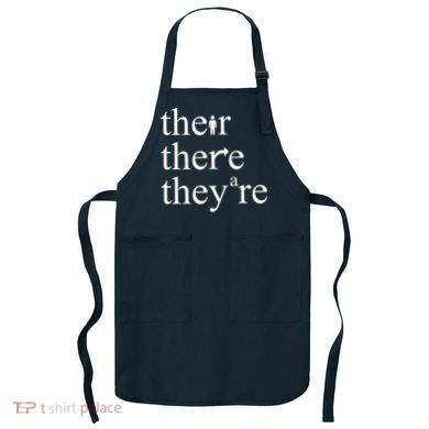 There Their They're Funny Grammar Apron