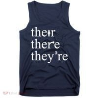 There Their They're Funny Grammar Tank Top thumb 0