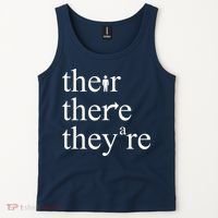 There Their They're Funny Grammar Tank Top thumb 2