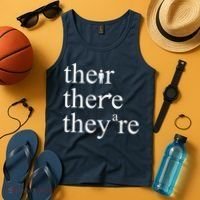 There Their They're Funny Grammar Tank Top thumb 4
