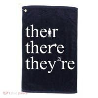 There Their They're Funny Grammar Golf Towel thumb 0
