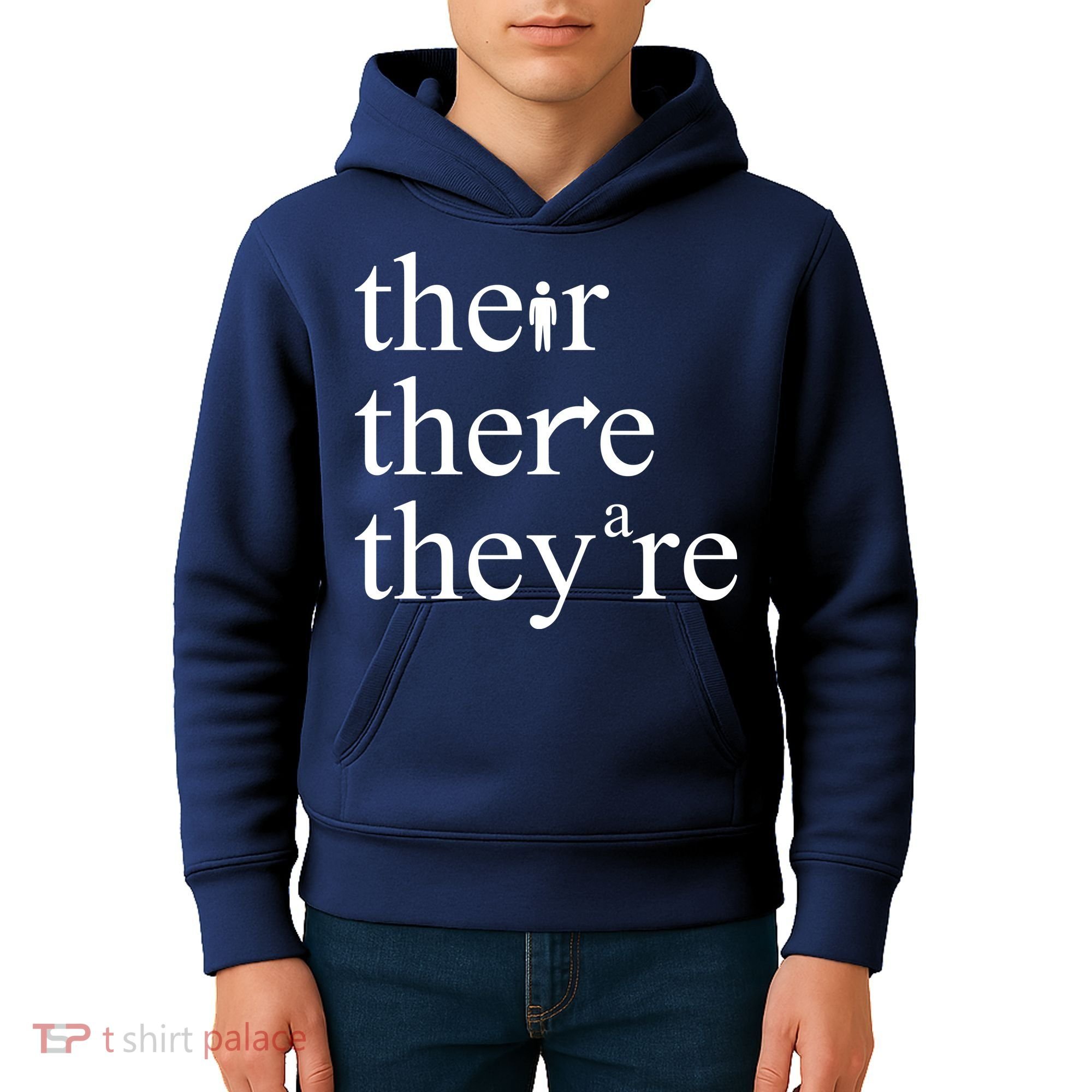 There Their They're Funny Grammar Kids Hoodie