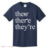 There Their They're Funny Grammar Kids T-Shirt thumb 0