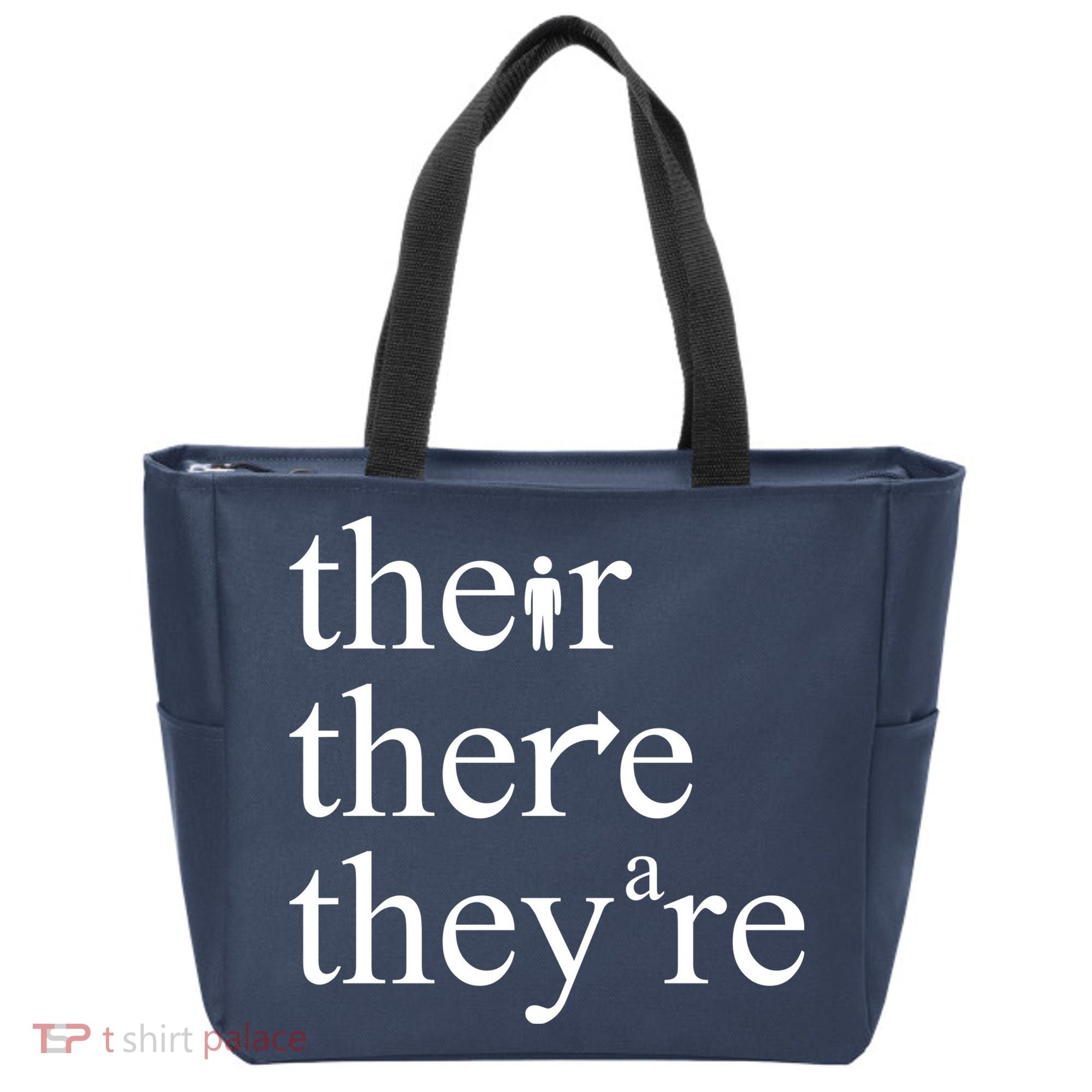 There Their They're Funny Grammar Tote Bag
