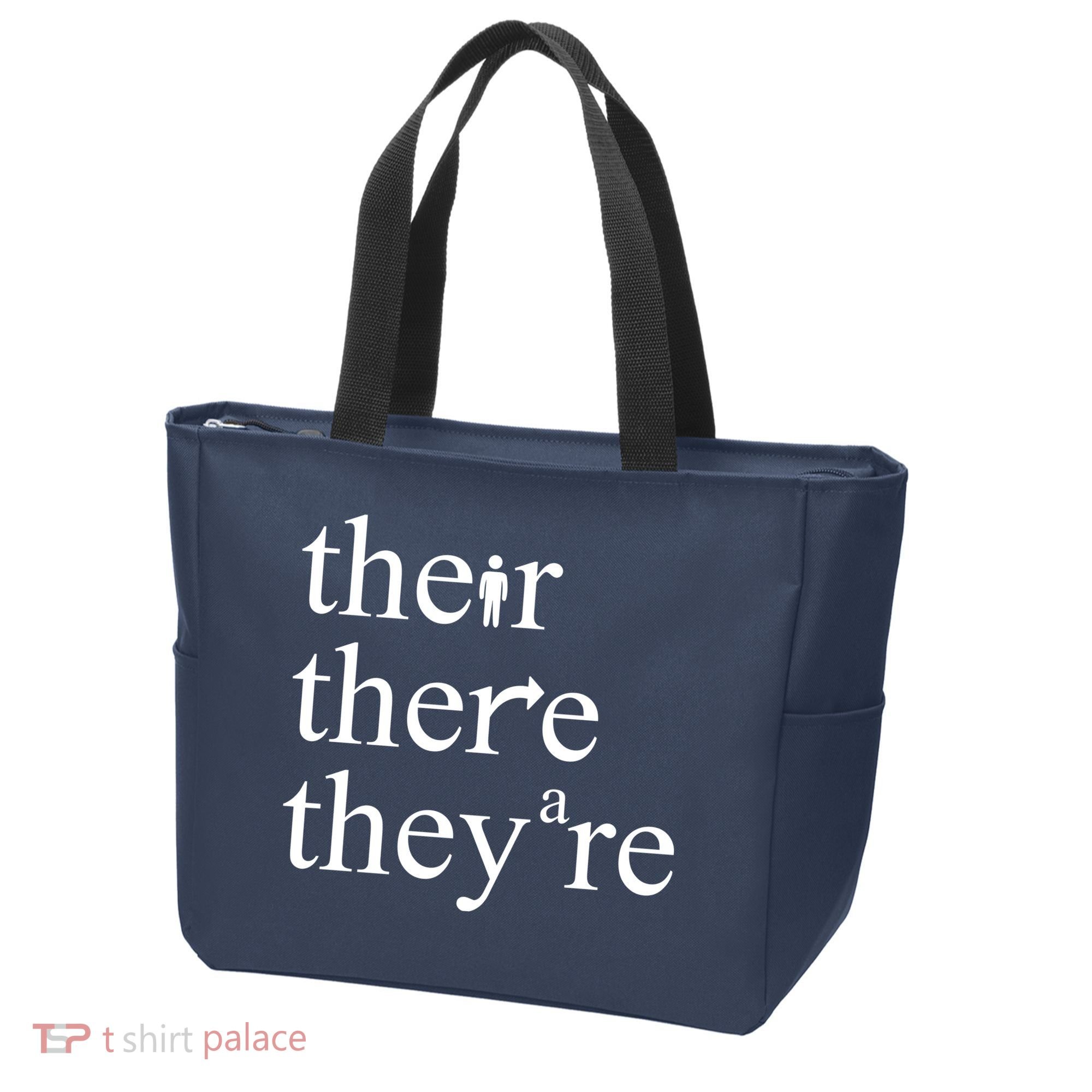 There Their They're Funny Grammar Tote Bag