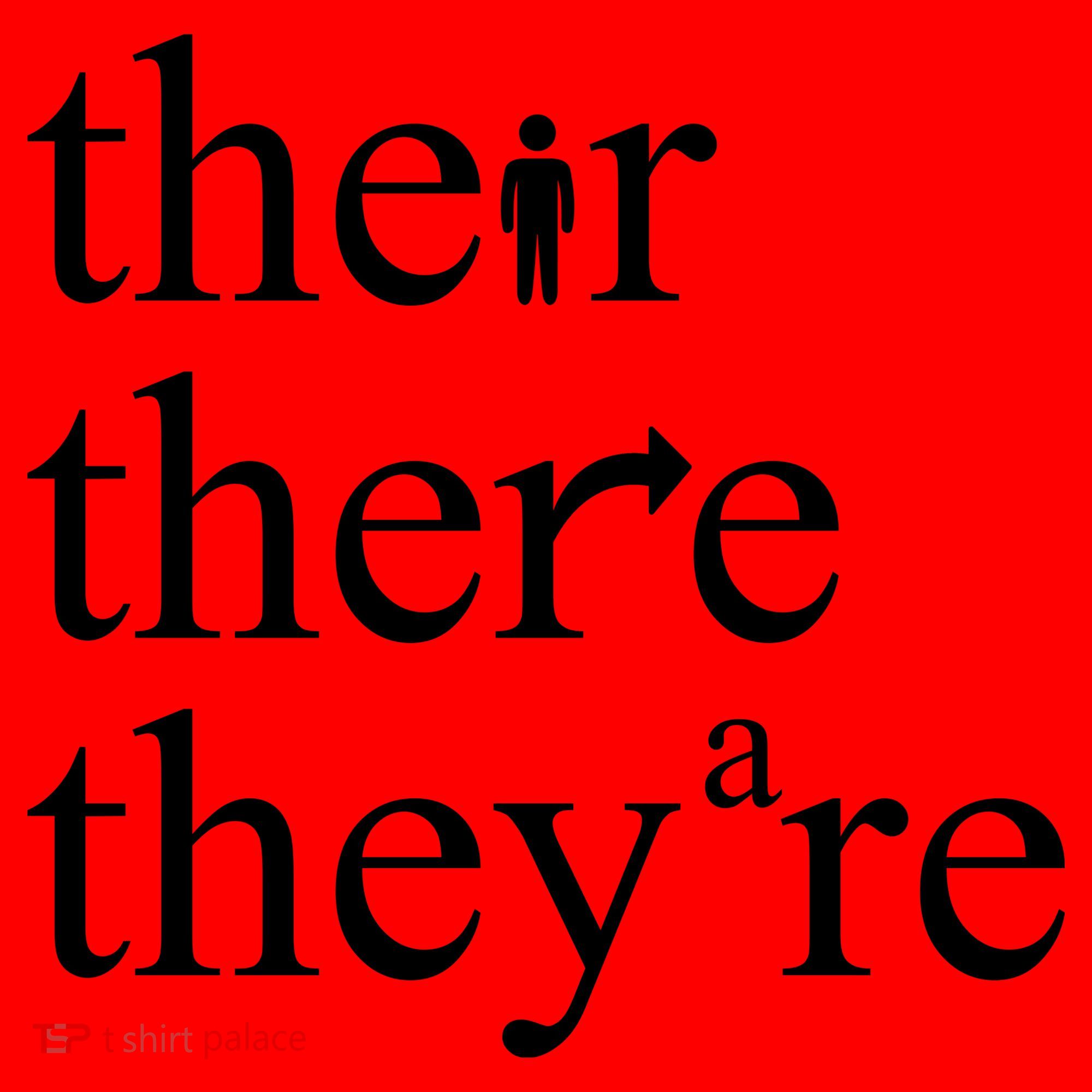 There Their They're Funny Grammar Santa Hat