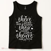 There Their They're Teacher Grammar English Reading School Tank Top thumb 2