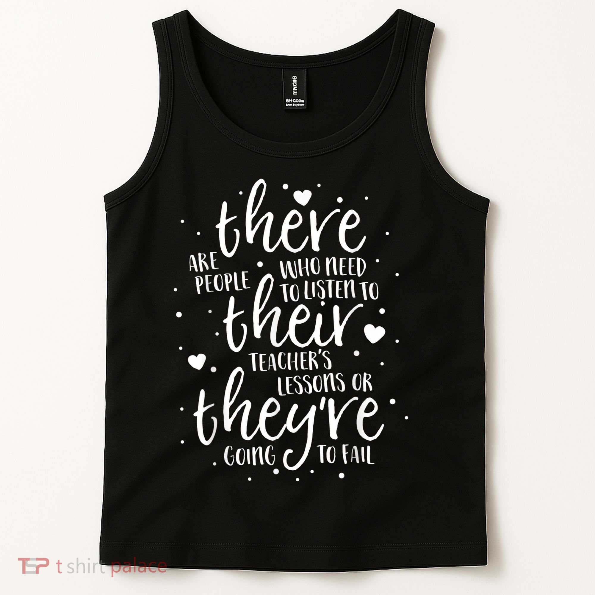 There Their They're Teacher Grammar English Reading School Tank Top