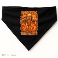 Tung Tung Tung Sahur Italian Brainrot Meme Bootleg Gift USA-Made Doggie Bandana thumb 0
