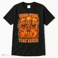 Tung Tung Tung Sahur Italian Brainrot Meme Bootleg Gift Tall T-Shirt thumb 0