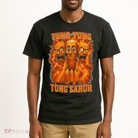 Tung Tung Tung Sahur Italian Brainrot Meme Bootleg Gift Tall T-Shirt thumb 2