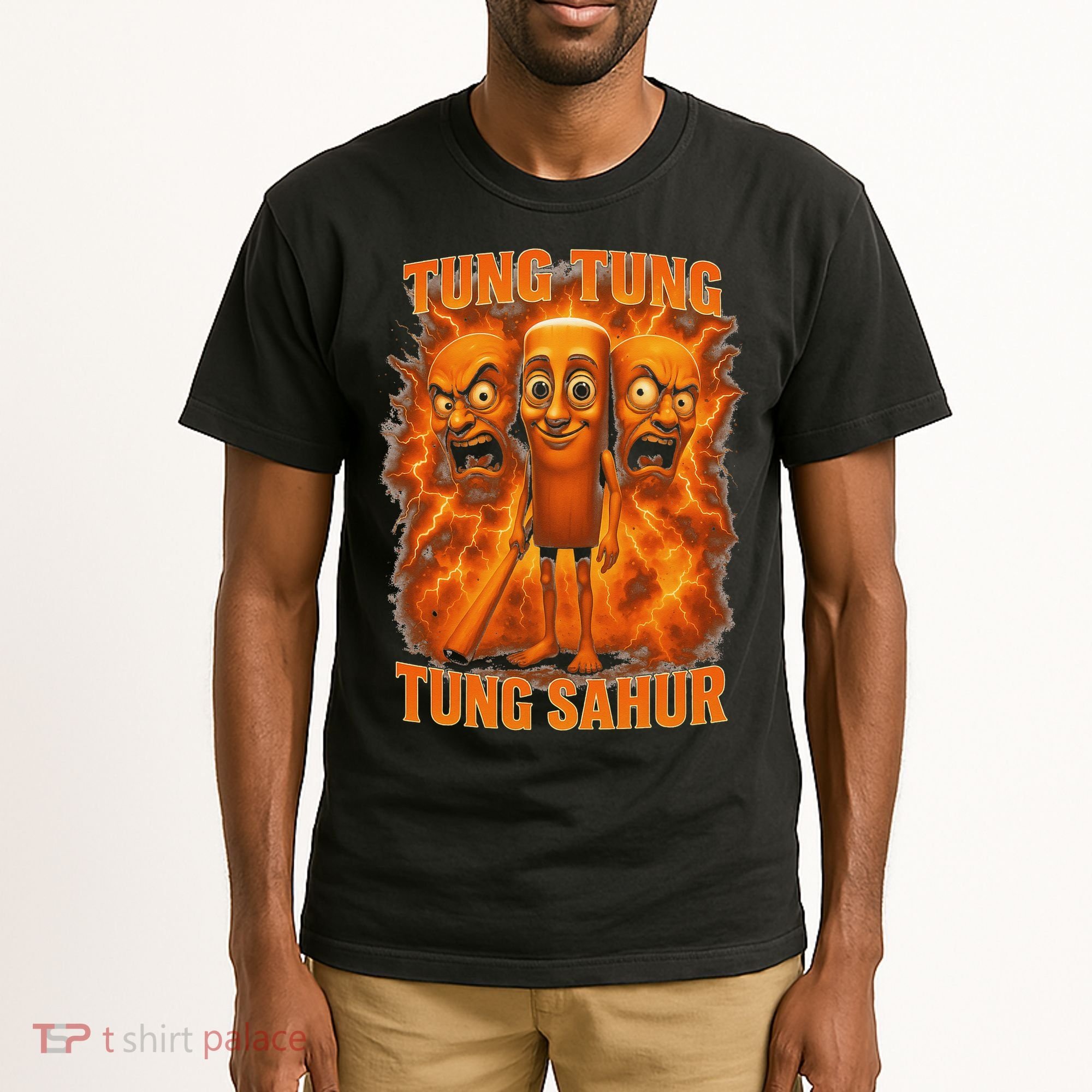 Tung Tung Tung Sahur Italian Brainrot Meme Bootleg Gift Tall T-Shirt