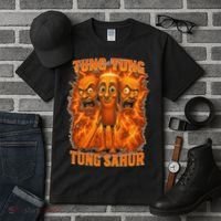 Tung Tung Tung Sahur Italian Brainrot Meme Bootleg Gift Tall T-Shirt thumb 3