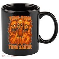 Tung Tung Tung Sahur Italian Brainrot Meme Bootleg Gift 11oz C Handle Ceramic Mug thumb 0