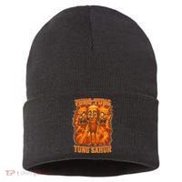 Tung Tung Tung Sahur Italian Brainrot Meme Bootleg Gift Sustainable Knit Beanie thumb 0