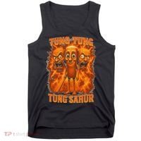 Tung Tung Tung Sahur Italian Brainrot Meme Bootleg Gift Tank Top thumb 0
