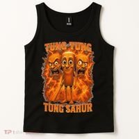 Tung Tung Tung Sahur Italian Brainrot Meme Bootleg Gift Tank Top thumb 2