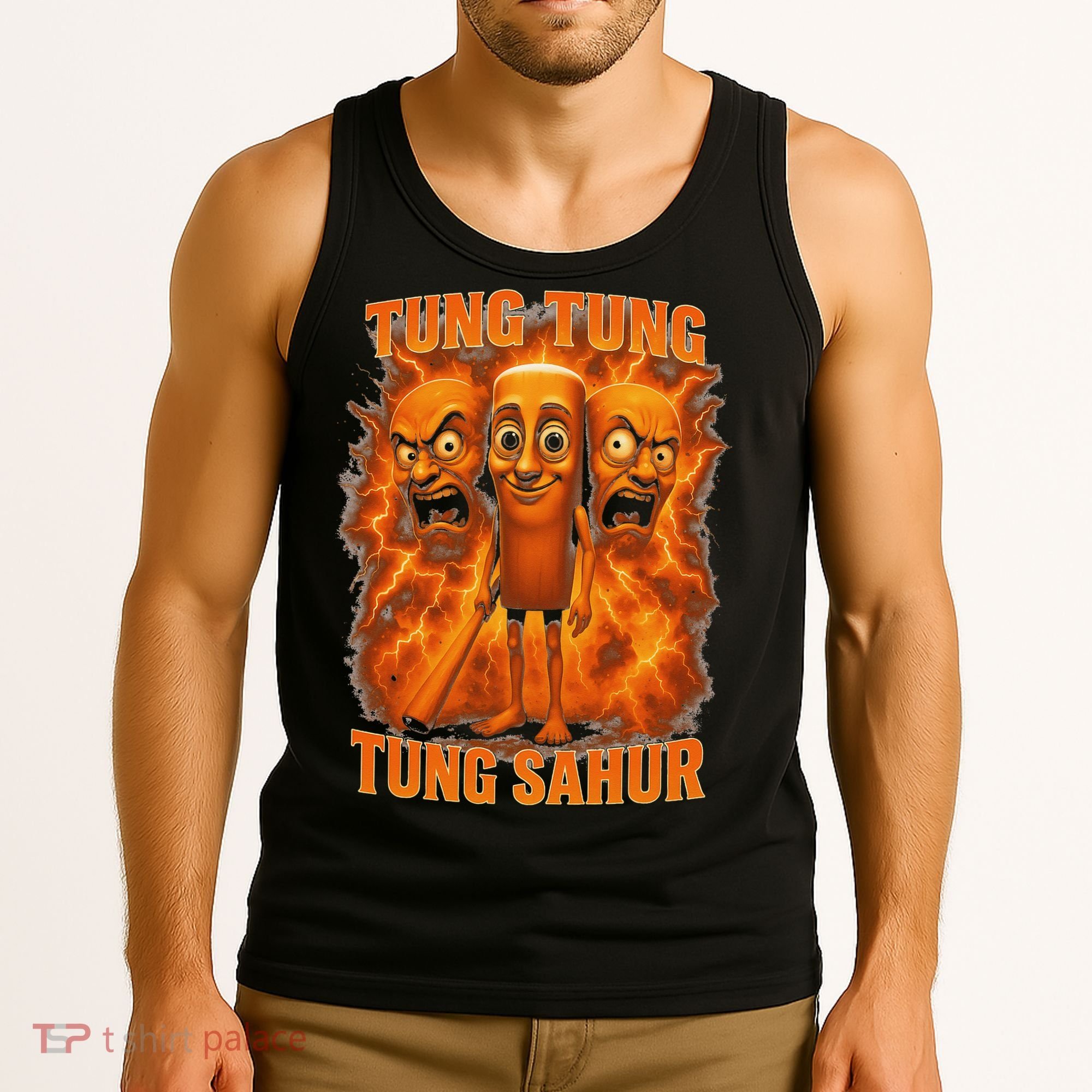 Tung Tung Tung Sahur Italian Brainrot Meme Bootleg Gift Tank Top