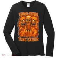 Tung Tung Tung Sahur Italian Brainrot Meme Bootleg Gift Women's Long Sleeve Shirt thumb 0