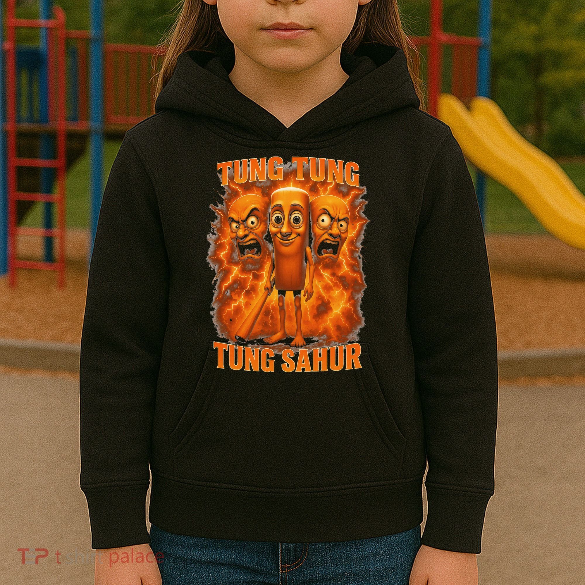 Tung Tung Tung Sahur Italian Brainrot Meme Bootleg Gift Kids Hoodie