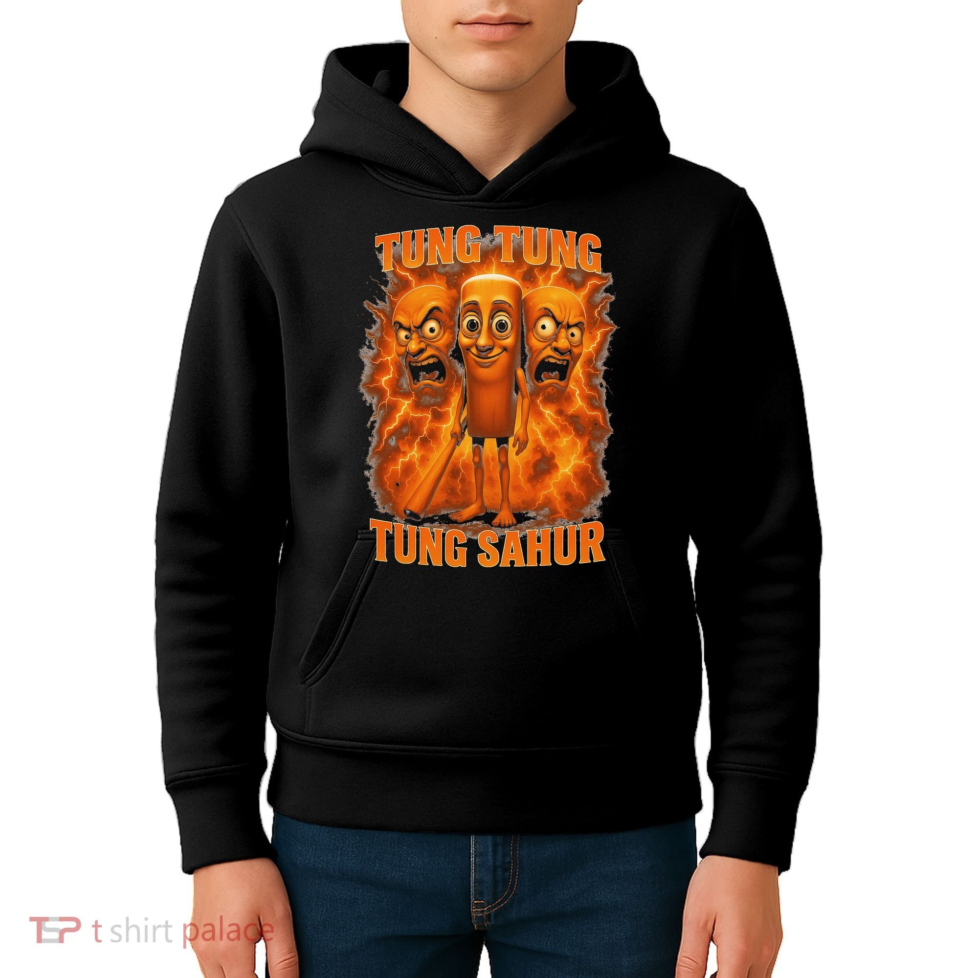 Tung Tung Tung Sahur Italian Brainrot Meme Bootleg Gift Kids Hoodie