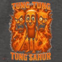 Tung Tung Tung Sahur Italian Brainrot Meme Bootleg Gift Vector Backpack thumb 2