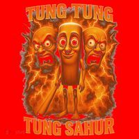 Tung Tung Tung Sahur Italian Brainrot Meme Bootleg Gift Santa Hat thumb 1